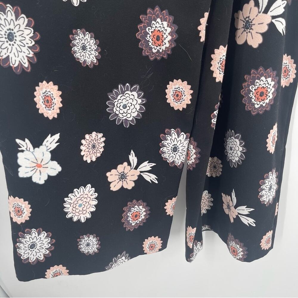 ANN TAYLOR LOFT Outlet Jumpsuit Size Extra Small Black Bloom Floral Office Work - Picture 9 of 12